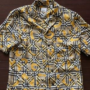 Authentic Mens Burberry Check Silk Shirt Size (X-Small)